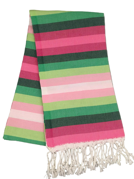 Cadyanda Peshtemal - Pink green white
