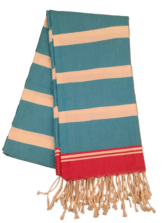 Colophon — Tripolis quality heavier dobby peshtemal, multicolor stripes